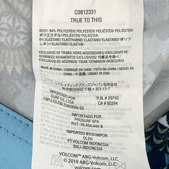 Volcom Mod Barnacle Medallion Scallop Print Board Shorts Boys Size 26 12 14 M - Picture 10 of 11